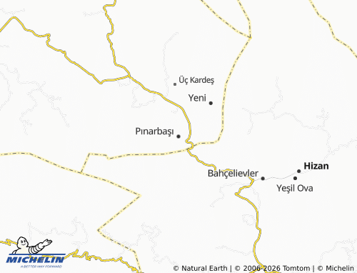 MICHELIN Pınarbaşı map - ViaMichelin