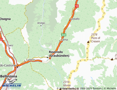 MICHELIN-Landkarte Leggia - ViaMichelin