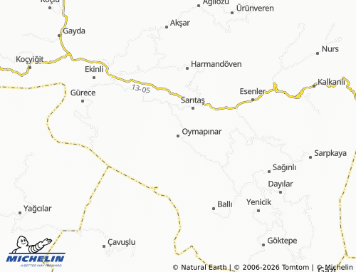 Kaart MICHELIN Oymapınar - ViaMichelin