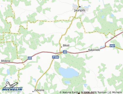 Mapa MICHELIN Biksti - ViaMichelin