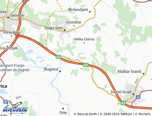 Mapa MICHELIN Črnec Dugoselski - ViaMichelin