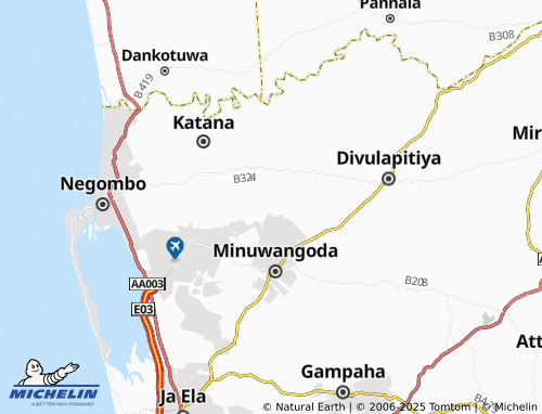MICHELIN Katuwellegama South map - ViaMichelin