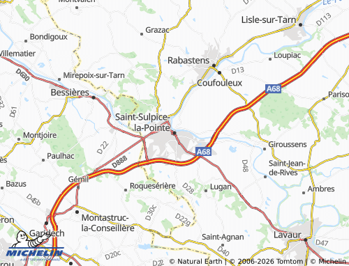 Mapa MICHELIN Saint-Sulpice-la-Pointe - ViaMichelin