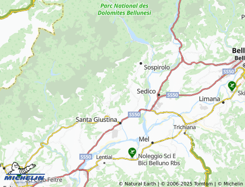 MICHELIN Carazzai map - ViaMichelin