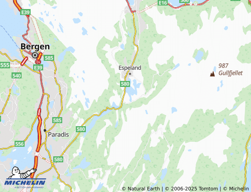 MICHELIN Haukeland map - ViaMichelin