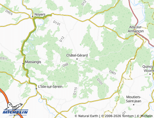 MICHELIN Châtel-Gérard map - ViaMichelin