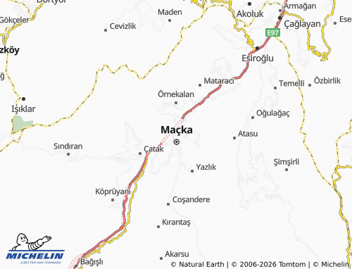Mappa MICHELIN Merkez - ViaMichelin