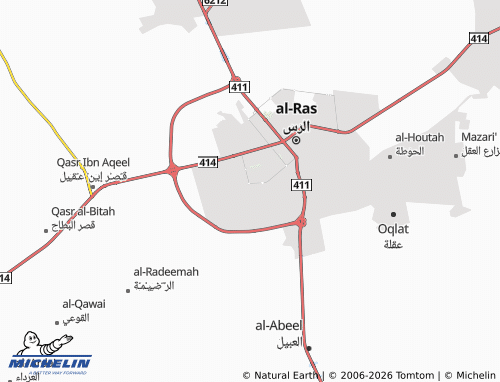 MICHELIN-Landkarte al-Hamra' - ViaMichelin