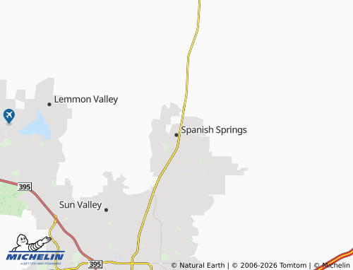Kaart MICHELIN Spanish Springs - ViaMichelin