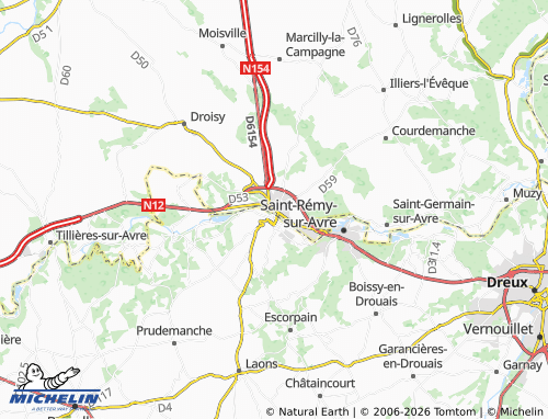 Mapa MICHELIN Nonancourt - ViaMichelin