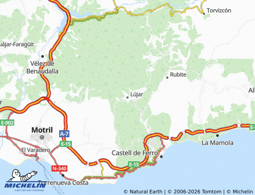 MICHELIN Lújar map - ViaMichelin