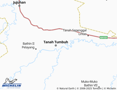 MICHELIN Lubuk Niur map - ViaMichelin
