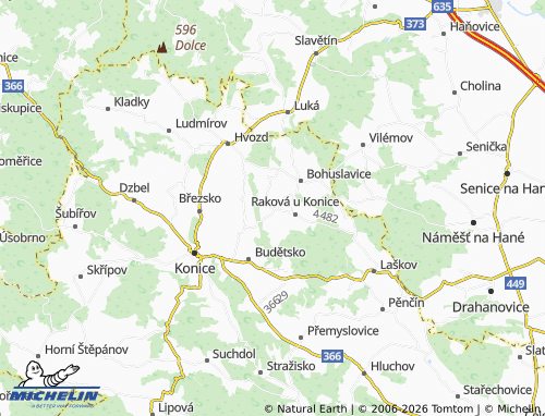 MICHELIN Rakůvka map - ViaMichelin