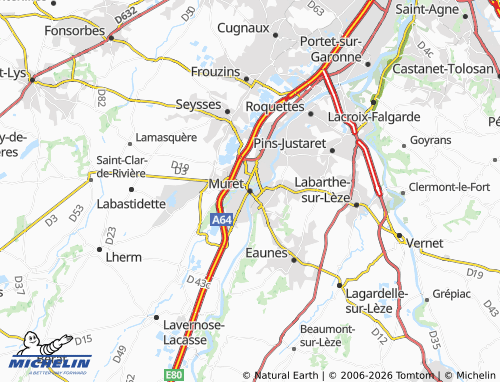 MICHELIN Muret map - ViaMichelin