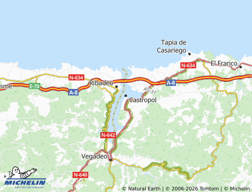 MICHELIN-Landkarte Castropol - ViaMichelin