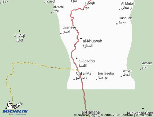 MICHELIN-Landkarte al-Lasaba - ViaMichelin
