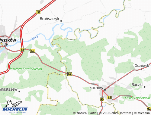 Mapa MICHELIN Łazy - ViaMichelin
