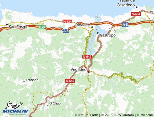 MICHELIN Santalla de Vilausende (Santalla) map - ViaMichelin