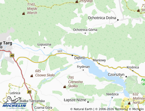 MICHELIN Dębno map - ViaMichelin