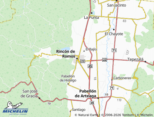 Kaart MICHELIN Rincón de Romos - ViaMichelin