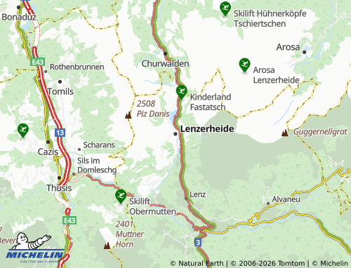 Carte MICHELIN Lenzerheide - ViaMichelin