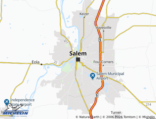Carte MICHELIN Salem - ViaMichelin
