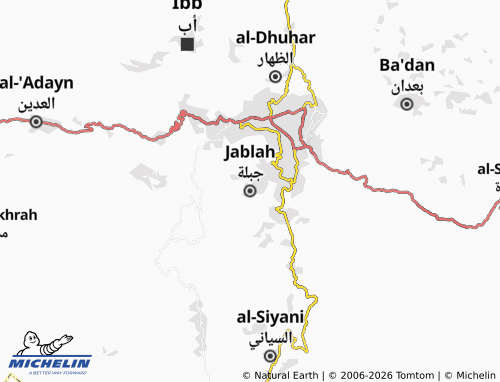 MICHELIN Jiblah map - ViaMichelin