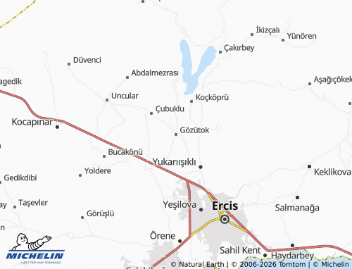 MICHELIN-Landkarte Gözütok - ViaMichelin