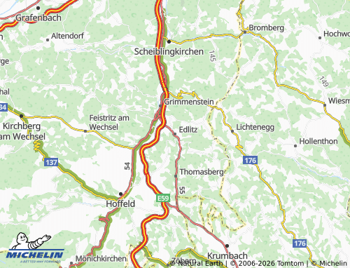 Carte MICHELIN Edlitz - ViaMichelin