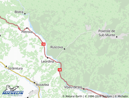 Mapa MICHELIN Ruscova - ViaMichelin