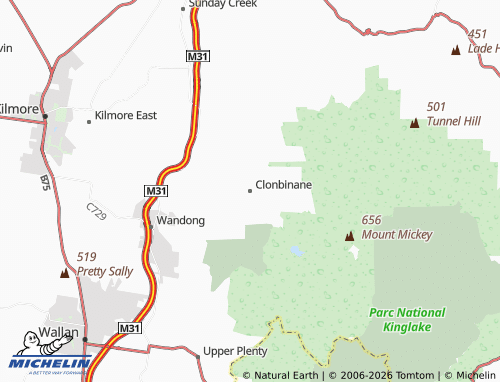 Mappa MICHELIN Clonbinane - ViaMichelin