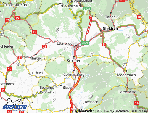 MICHELIN Schieren map - ViaMichelin
