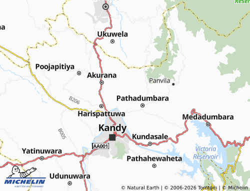 MICHELIN Galadeniya map - ViaMichelin