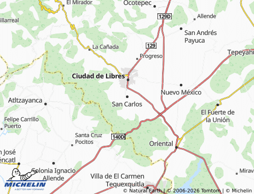 MICHELIN San Carlos map - ViaMichelin