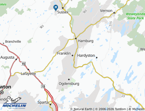 Mapa MICHELIN Franklin - ViaMichelin