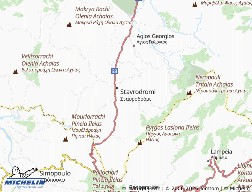 Carte MICHELIN Xirochori - ViaMichelin