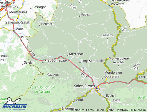 Carte MICHELIN Taurignan-Castet - ViaMichelin