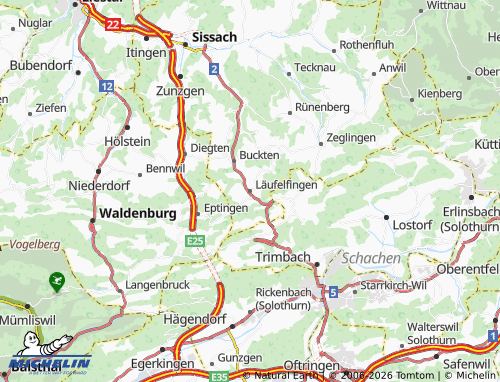Mapa MICHELIN Läufelfingen - ViaMichelin