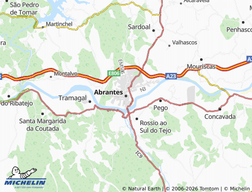 MICHELIN Abrantes map - ViaMichelin