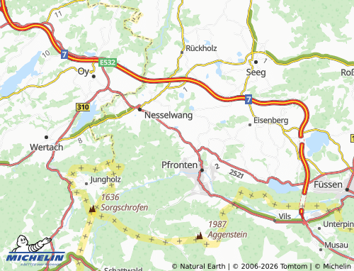 Mappa MICHELIN Pfronten-Kappel - ViaMichelin