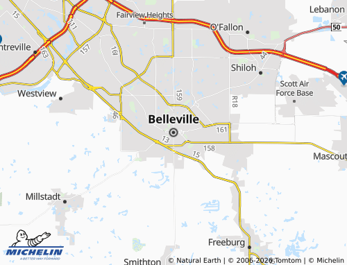 Carte MICHELIN Belleville - ViaMichelin