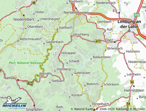 MICHELIN Geilnau map - ViaMichelin