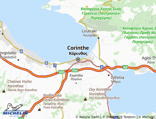 Carte MICHELIN Corinthe - ViaMichelin