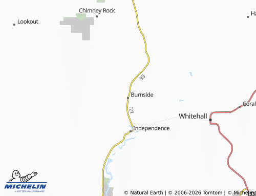 Mapa MICHELIN Burnside - ViaMichelin