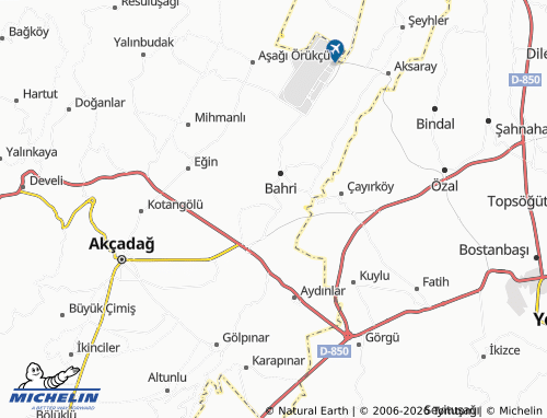 MICHELIN Yağmurlu map - ViaMichelin