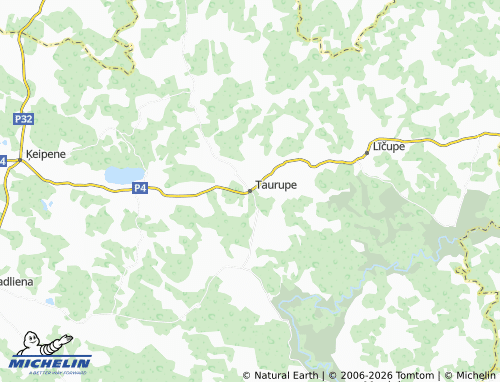 Mapa MICHELIN Taurupes pagasts - ViaMichelin