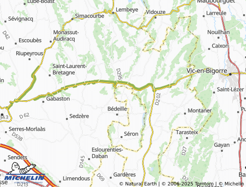 Carte MICHELIN Villenave-près-Béarn - ViaMichelin