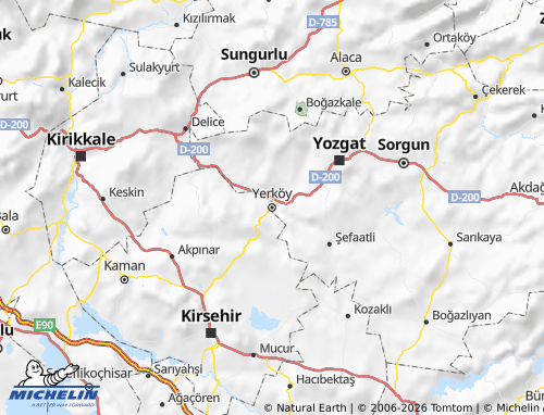 Mappa MICHELIN Yerköy - ViaMichelin