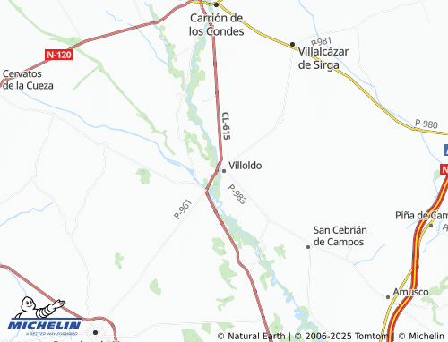 MICHELIN Villoldo map - ViaMichelin