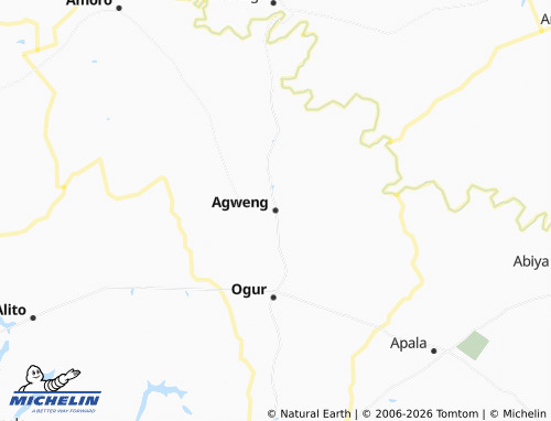 Mapa MICHELIN Agweng - ViaMichelin
